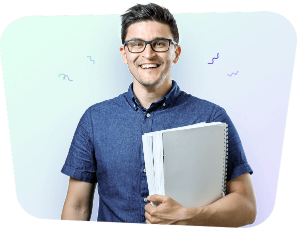 man with papers